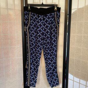 EUC Mudd Blue & Black Pants with Elastic Drawstring Waist size Small